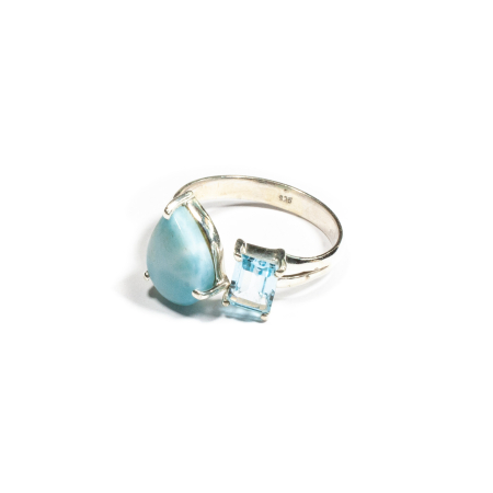 Noutati - Inel din Argint cu Topaz si Larimar
