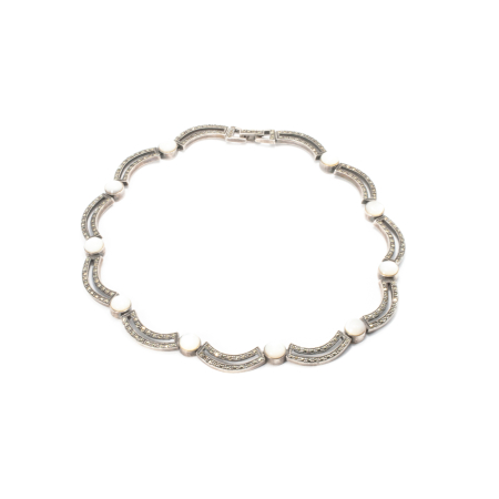Colier din Argint cu Marcasite si Sidef [2]