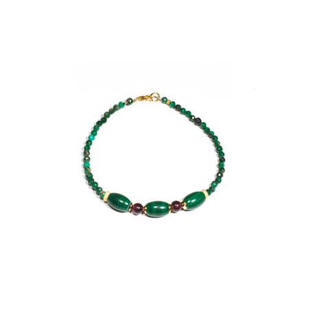 Mărțișor 2026 - Bratara din Malahit si Granat cu Argint