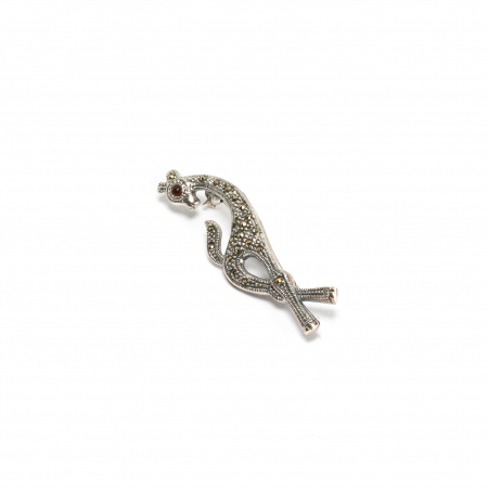 joyjo - Brosa Girafa din Argint cu Marcasite