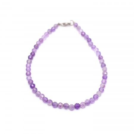 Bratari din Pietre Semipretioase Creatie Sheba - Bratara unicat creatie Sheba din pietre rotunde fatetate de ametist si accesorii din argint