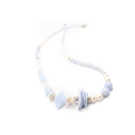 Colier din Agat Dantela si Perle de Cultura cu Argint  [1]