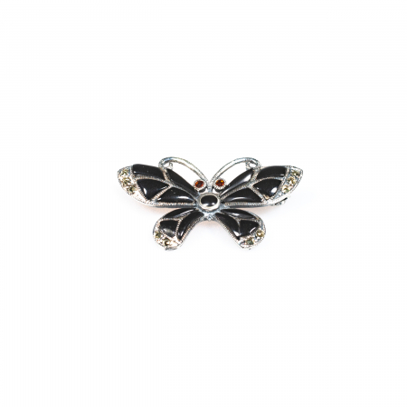 Brose - Brosa Fluture din Argint cu Onix