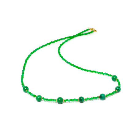 Colier din Agat Verde si Malahit cu Argint [1]