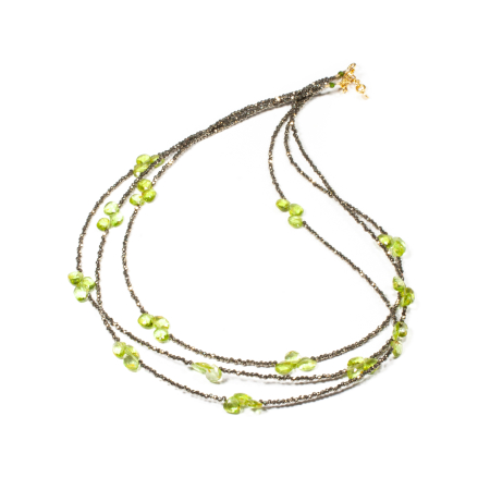 Colier din Pirita si Peridot cu Argint [1]