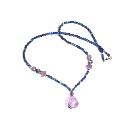 Colier din Lapis Lazuli si Ametist cu Argint [1]