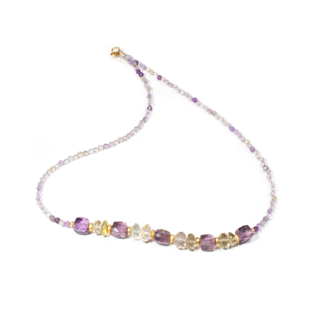 Coliere - Colier din Citrin si Ametrin cu Argint