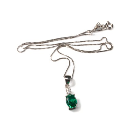 Pandantive - Lant si Pandantiv din Argint cu Zirconiu