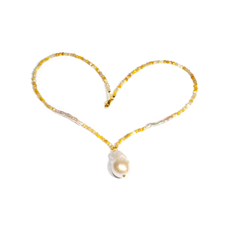 Colier din Cuart si Perle de Cultura cu Argint [1]