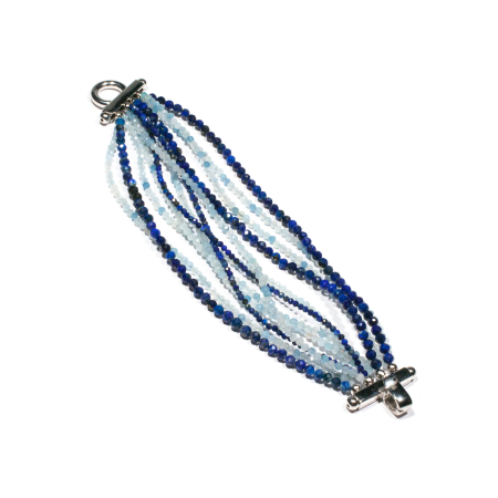 Bratara din Acvamarin si Lapis Lazuli cu Argint [1]