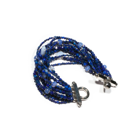 Bratara din Lapis Lazuli si Agat Dantela cu Argint [2]