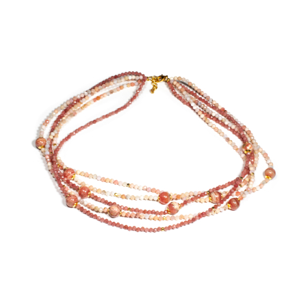 
Colier din Opal Roz si Piatra Lunii Roz cu Argint [1]