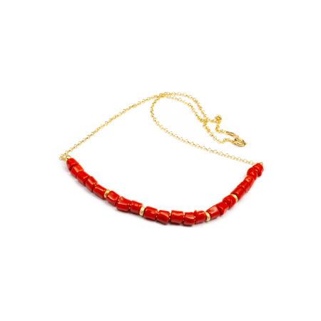 Coliere - Colier Creatie din Coral cu Argint  