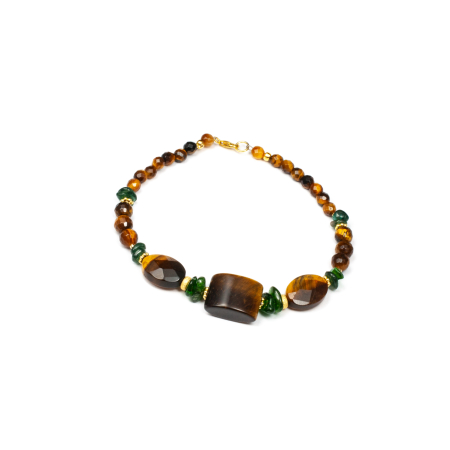 Bratari - Bratara din Ochi de Tigru si Diopsid cu Argint