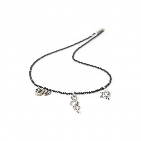 joyjo - Colier “Amoulette” din Onix cu Argint