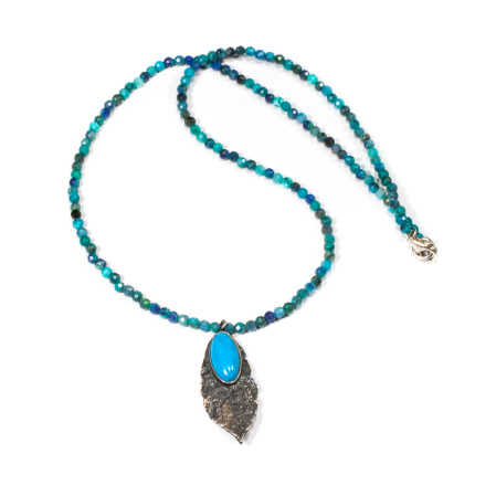 Coliere - Colier din Crisocola cu Argint