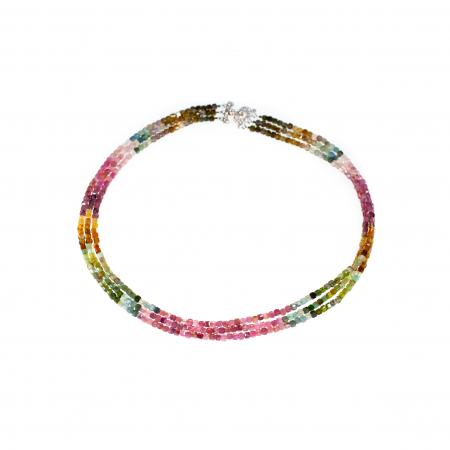 joyjo - Colier "Square Rainbow" din Turmalina si Argint