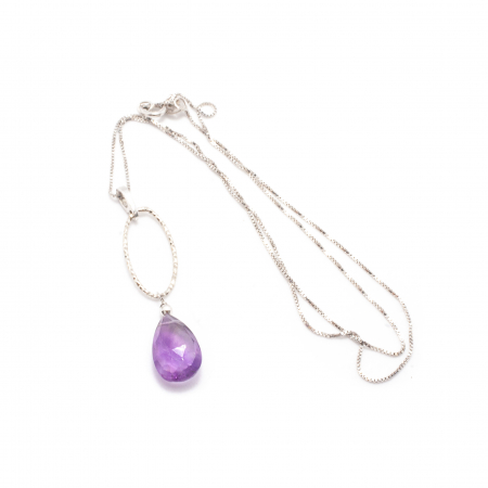 Lanturi - Pandantiv din Ametist cu Lant din Argint