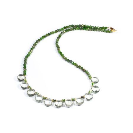 Colier din Ametist Verde si Diopsid cu Argint [1]