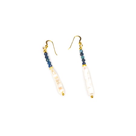 Cercei - Cercei din Lapis Lazuli si Perle de Cultura cu Argint