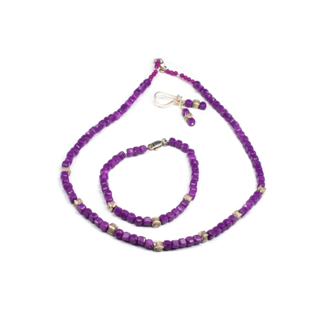 Seturi - Set Colier, Bratara si Cercei din Fosfosiderit cu Argint