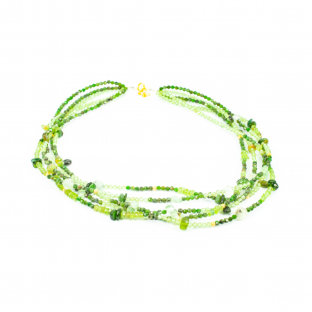 Special Unique Items - Colier "Nature's Embrace" din Peridot, Prehnit si Granat Verde