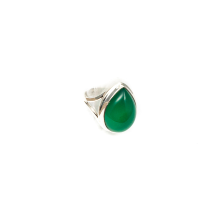 Inele - Inel din Argint cu Agat Verde