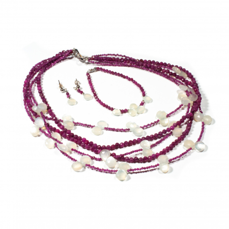 Seturi - Set Crimson Moonlight – Rubin și Piatra Lunii Argint – Sheba