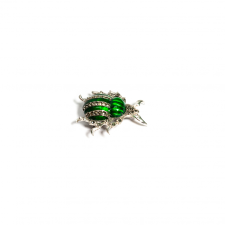 Brose - Brosa Scarabeu din Argint cu Email si Marcasite 