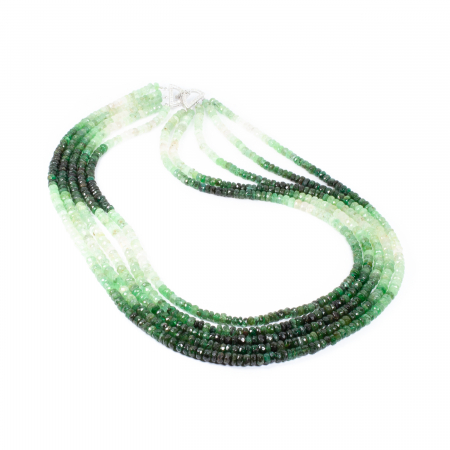 Colier "Crown of Emerald Streams" din Radacina de Smarald cu Argint [2]