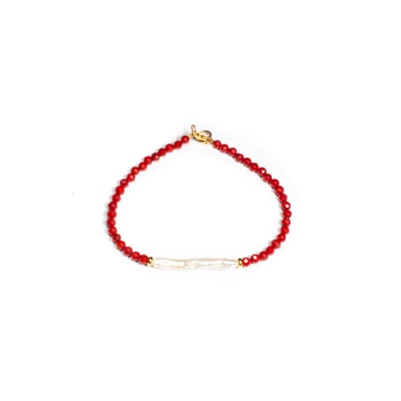 Bratari - Bratara din Coral si Perla de Cultura cu Argint