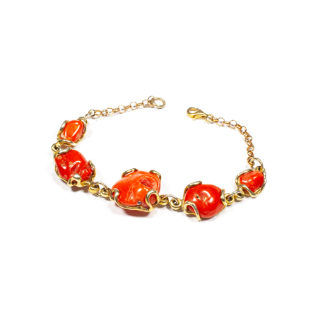 Bratara - Bratara din Argint cu Coral