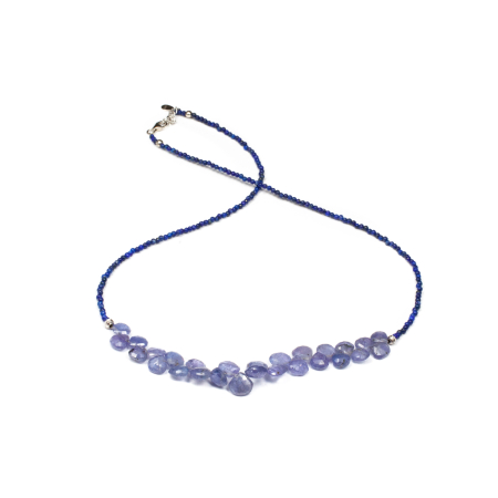 Coliere - Colier din Tanzanit si Lapis Lazuli cu Argint