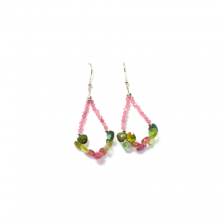 Cercei cu Pietre Semipretioase, Creatie Sheba - Cercei din Turmalina cu Argint