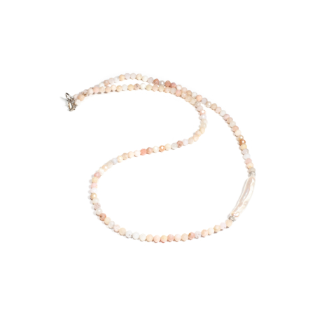 Coliere - 
Colier din Opal Roz si Perla de Cultura cu Argint