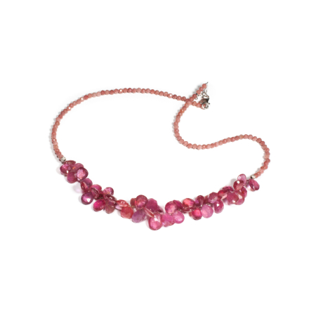 Coliere - 
Colier din Spinel si Opal Roz cu Argint