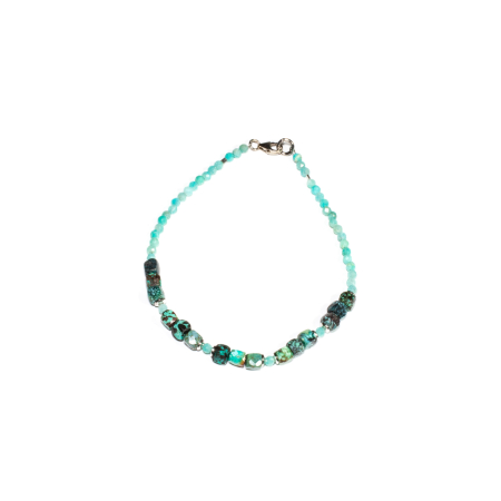 Mărțișor 2026 - Bratara din Crisocola si Amazonit cu Argint