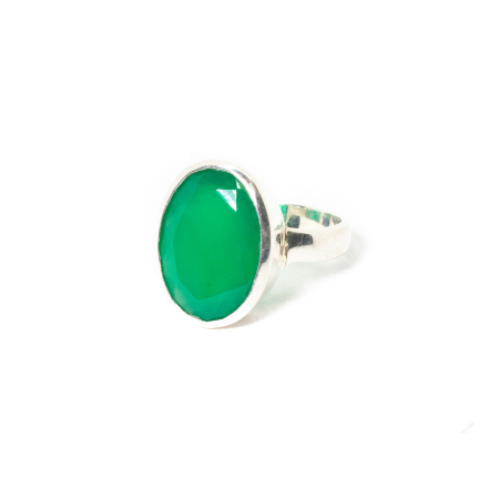 Inele cu Pietre Semipretioase - Inel din Argint cu Agat Verde