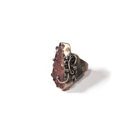 Inel din Argint cu Ametist Brut [1]