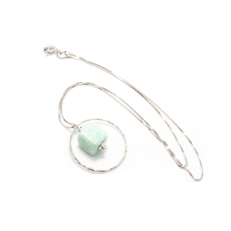 Lanturi - Pandantiv din Amazonit cu Lant din Argint