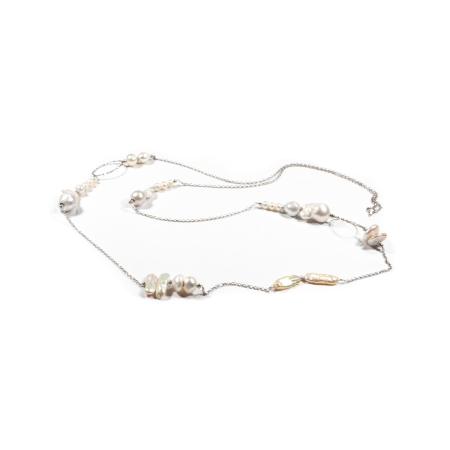 Coliere - Colier Creatie din Perle de Cultura cu Argint 