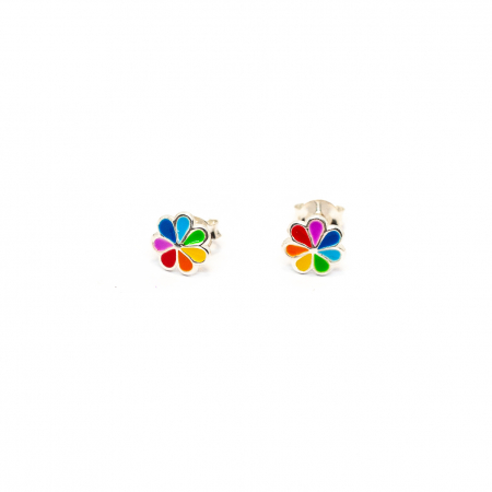 Cercei mici - Cercei din Argint cu Curcubeu