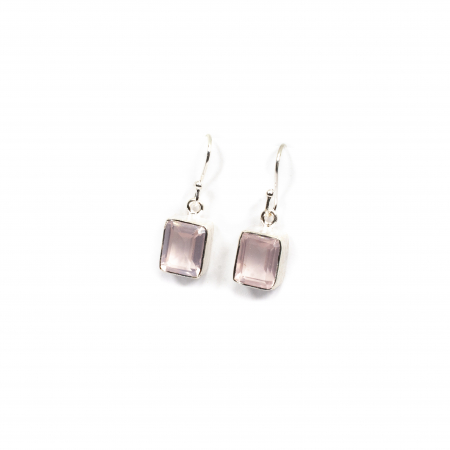 Cercei din Argint cu Cuart Roz