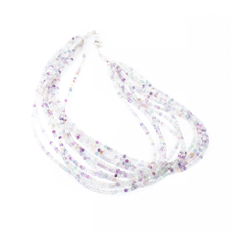 Colier "Frosted Lavender Fields" din Fluorina cu Argint [2]