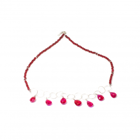 Coliere - Colier „Oasis Odyssey” din Cuart si Agat cu Argint