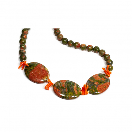 Colier din Jasp si Coral cu Argint [1]