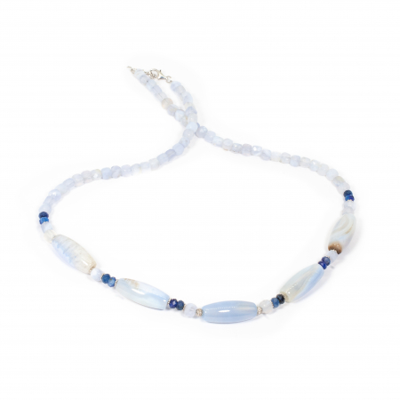 Colier din Agat si Lapis Lazuli cu Argint [1]