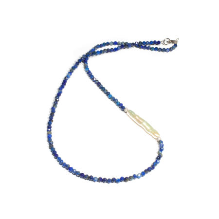 Noutati - Colier din Lapis Lazuli si Perla de Cultura cu Argint