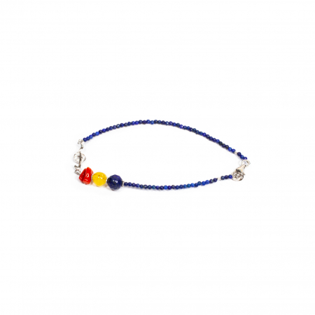 Bratara din Lapis Lazuli, Chihlimbar si Coral cu Argint [1]