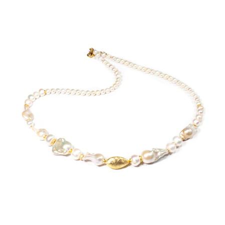 Colier din Perle de Cultură si Perle Baroc cu Argint [1]